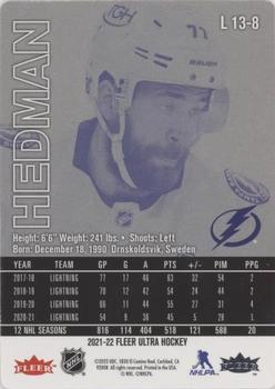 2021-22 Ultra - Lucky 13 Gold Achievements #L 13-8 Victor Hedman Back