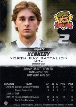 2022-23 Extreme North Bay Battalion (OHL) #NNO Wyatt Kennedy Back