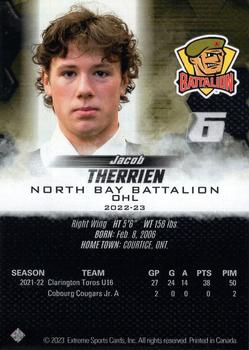 2022-23 Extreme North Bay Battalion (OHL) #NNO Jacob Therrien Back