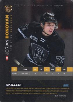 2022-23 Hamilton Bulldogs (OHL) Special Edition #NNO Jorian Donovan Back