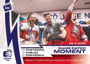 2022-23 Moje karticky Czech Ice Hockey Team #50 David Pastrnak / David Krejci / Roman Cervenka Front