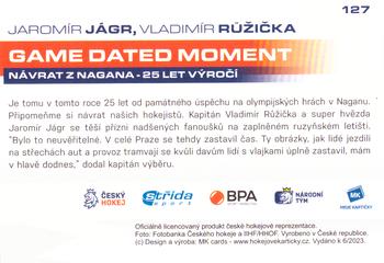 2022-23 Moje karticky Czech Ice Hockey Team #127 Jaromir Jagr / Vladimir Ruzicka Back