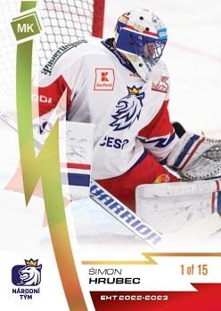 2022-23 Moje karticky Czech Ice Hockey Team - Gold #6 Simon Hrubec Front
