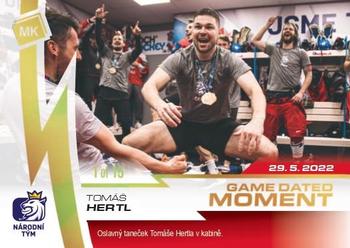2022-23 Moje karticky Czech Ice Hockey Team - Gold #49 Tomas Hertl Front
