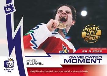 2022-23 Moje karticky Czech Ice Hockey Team - First Day Issue #47 Matej Blumel Front