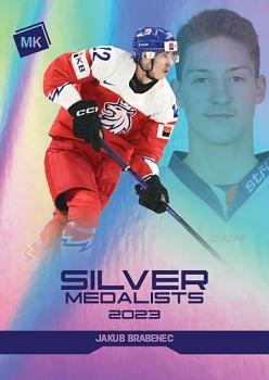 2022-23 Moje karticky Czech Ice Hockey Team - Silver Medalists U20 #SM-9 Jakub Brabenec Front