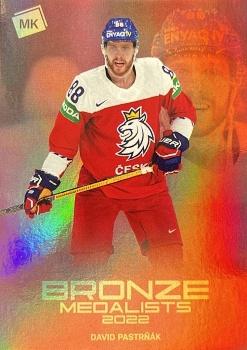 2022-23 Moje karticky Czech Ice Hockey Team - Bronze Medalists Men 2022 #BM-24 David Pastrnak Front
