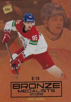2022-23 Moje karticky Czech Ice Hockey Team - Bronze Medalists Men 2022 Red #BM-12 Matej Blumel Front