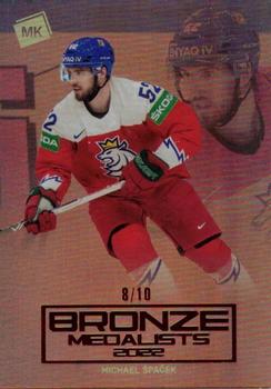 2022-23 Moje karticky Czech Ice Hockey Team - Bronze Medalists Men 2022 Red #BM-19 Michael Spacek Front