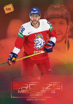 2022-23 Moje karticky Czech Ice Hockey Team - Bronze Medalists Men 2022 Red #BM-24 David Pastrnak Front