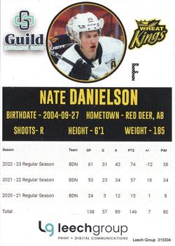 2022-23 Brandon Wheat Kings (WHL) #NNO Nate Danielson Back