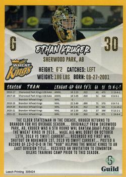 2021-22 Brandon Wheat Kings (WHL) #NNO Ethan Kruger Back