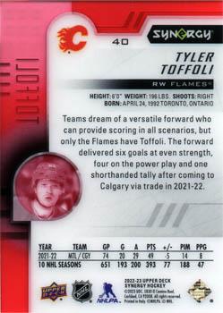 2022-23 Upper Deck Synergy - Red #40 Tyler Toffoli Back
