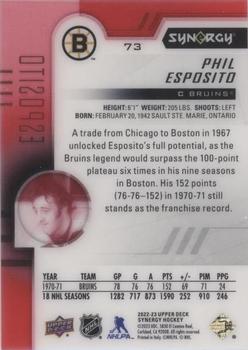 2022-23 Upper Deck Synergy - Red #73 Phil Esposito Back