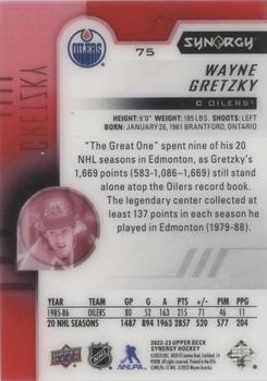 2022-23 Upper Deck Synergy - Red #75 Wayne Gretzky Back