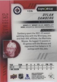 2022-23 Upper Deck Synergy - Red #106 Dylan Samberg Back