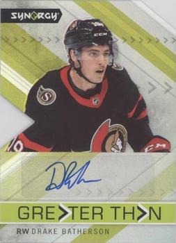 2022-23 Upper Deck Synergy - Greater Than Signatures #GT-DB Drake Batherson Front