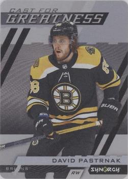 2022-23 Upper Deck Synergy - Cast for Greatness #CG-23 David Pastrnak Front