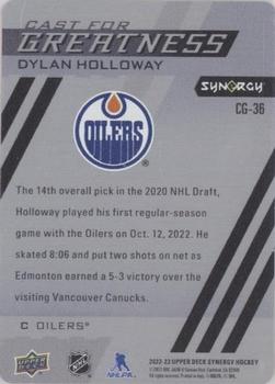 2022-23 Upper Deck Synergy - Cast for Greatness #CG-36 Dylan Holloway Back