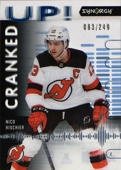 2022-23 Upper Deck Synergy - Cranked Up Blue #CU-NH Nico Hischier Front