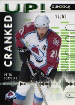 2022-23 Upper Deck Synergy - Cranked Up Green #CU-PF Peter Forsberg Front