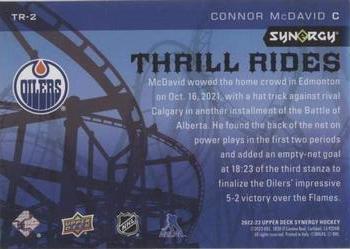 2022-23 Upper Deck Synergy - Thrill Rides #TR-2 Connor McDavid Back