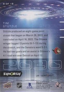 2022-23 Upper Deck Synergy - 2030 #8 OF 18 Tim Stutzle Back