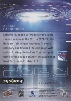 2022-23 Upper Deck Synergy - 2030 #9 OF 18 Alexis Lafreniere Back