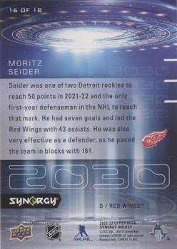 2022-23 Upper Deck Synergy - 2030 #16 OF 18 Moritz Seider Back