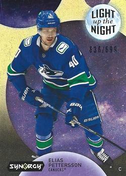 2022-23 Upper Deck Synergy - Light Up the Night Neon Yellow #LN-EP Elias Pettersson Front