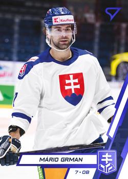 2023 SportZoo Hokejové Slovensko - Blue #11 Mario Grman Front