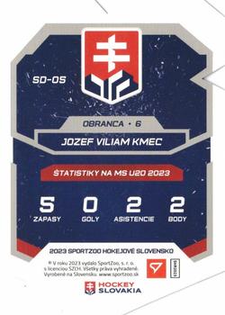 2023 SportZoo Hokejové Slovensko - Slovensko 20 #SD-05 Viliam Kmec Back