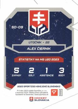 2023 SportZoo Hokejové Slovensko - Slovensko 20 #SD-09 Alex Ciernik Back