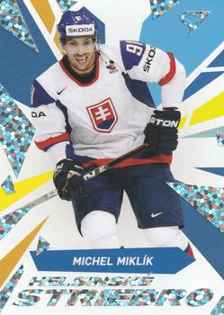 2023 SportZoo Hokejové Slovensko - Helsinské Striebro Silver Glitter #HS-20 Michel Miklik Front