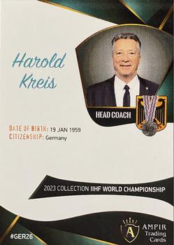 2023 AMPIR IIHF World Championship Team Germany #GER26 Harold Kreis Back