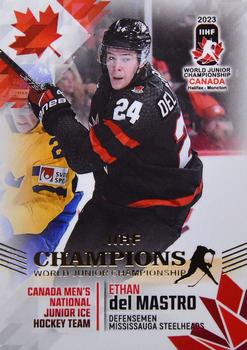 2023 BY Cards IIHF World Junior Championship #7 Ethan del Mastro Front