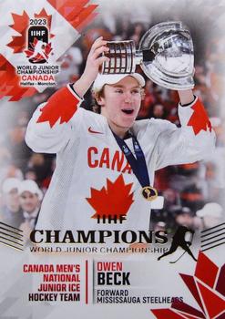 2023 BY Cards IIHF World Junior Championship #11 Owen Beck Front