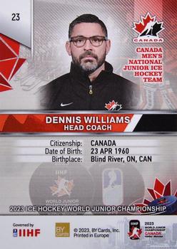 2023 BY Cards IIHF World Junior Championship #23 Dennis Williams Back