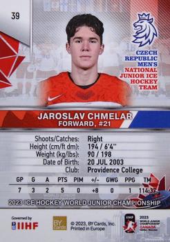 2023 BY Cards IIHF World Junior Championship #39 Jaroslav Chmelar Back