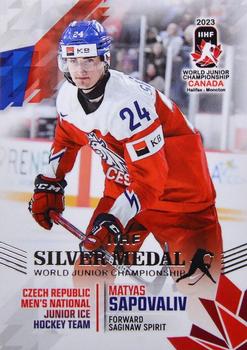 2023 BY Cards IIHF World Junior Championship #40 Matyas Sapovaliv Front