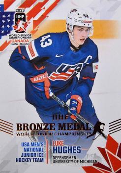 2023 BY Cards IIHF World Junior Championship #55 Luke Hughes Front