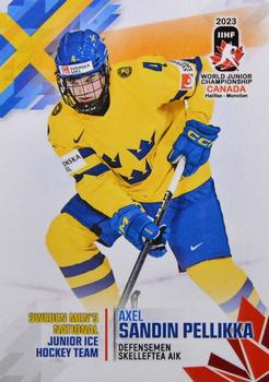 2023 BY Cards IIHF World Junior Championship #72 Axel Sandin Pellikka Front