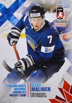 2023 BY Cards IIHF World Junior Championship #98 Aleksi Malinen Front