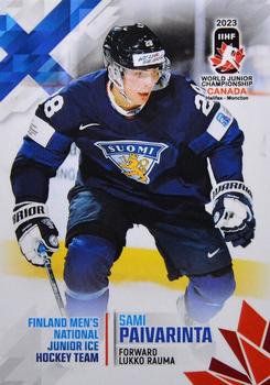 2023 BY Cards IIHF World Junior Championship #108 Sami Paivarinta Front