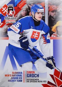 2023 BY Cards IIHF World Junior Championship #121 Simon Groch Front