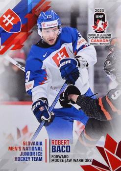 2023 BY Cards IIHF World Junior Championship #123 Robert Baco Front