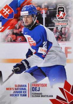 2023 BY Cards IIHF World Junior Championship #130 Frantisek Dej Front