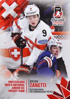 2023 BY Cards IIHF World Junior Championship #138 Brian Zanetti Front