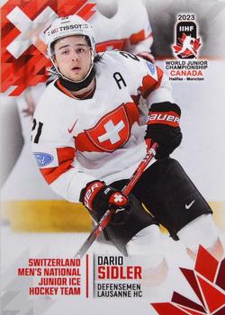 2023 BY Cards IIHF World Junior Championship #139 Dario Sidler Front
