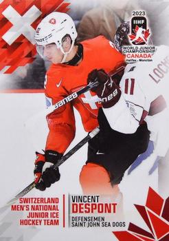 2023 BY Cards IIHF World Junior Championship #140 Vincent Despont Front